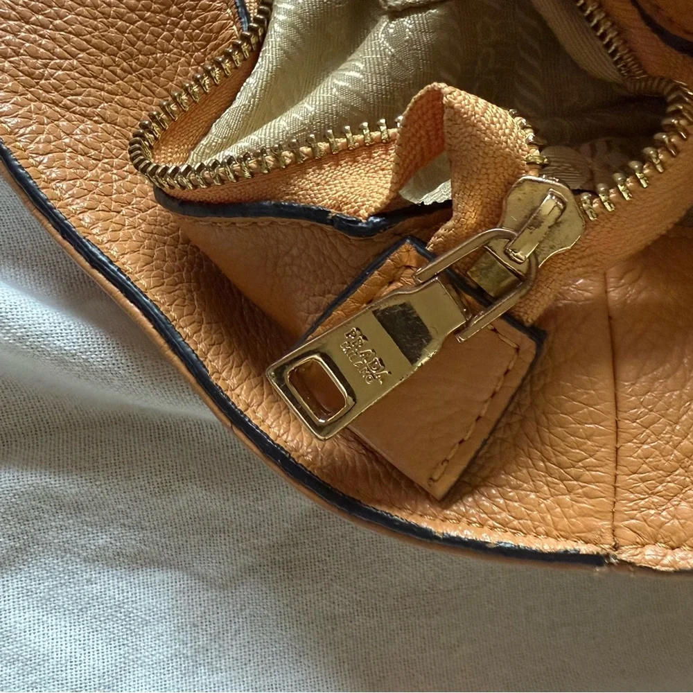 Prada Tan Leather Tassel Hobo Bag